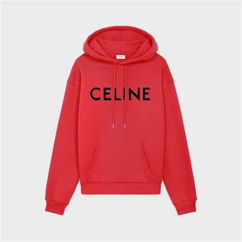 celine loose hoodie in cotton fleece|CELINE LOOSE HOODIE IN COTTON FLEECE .